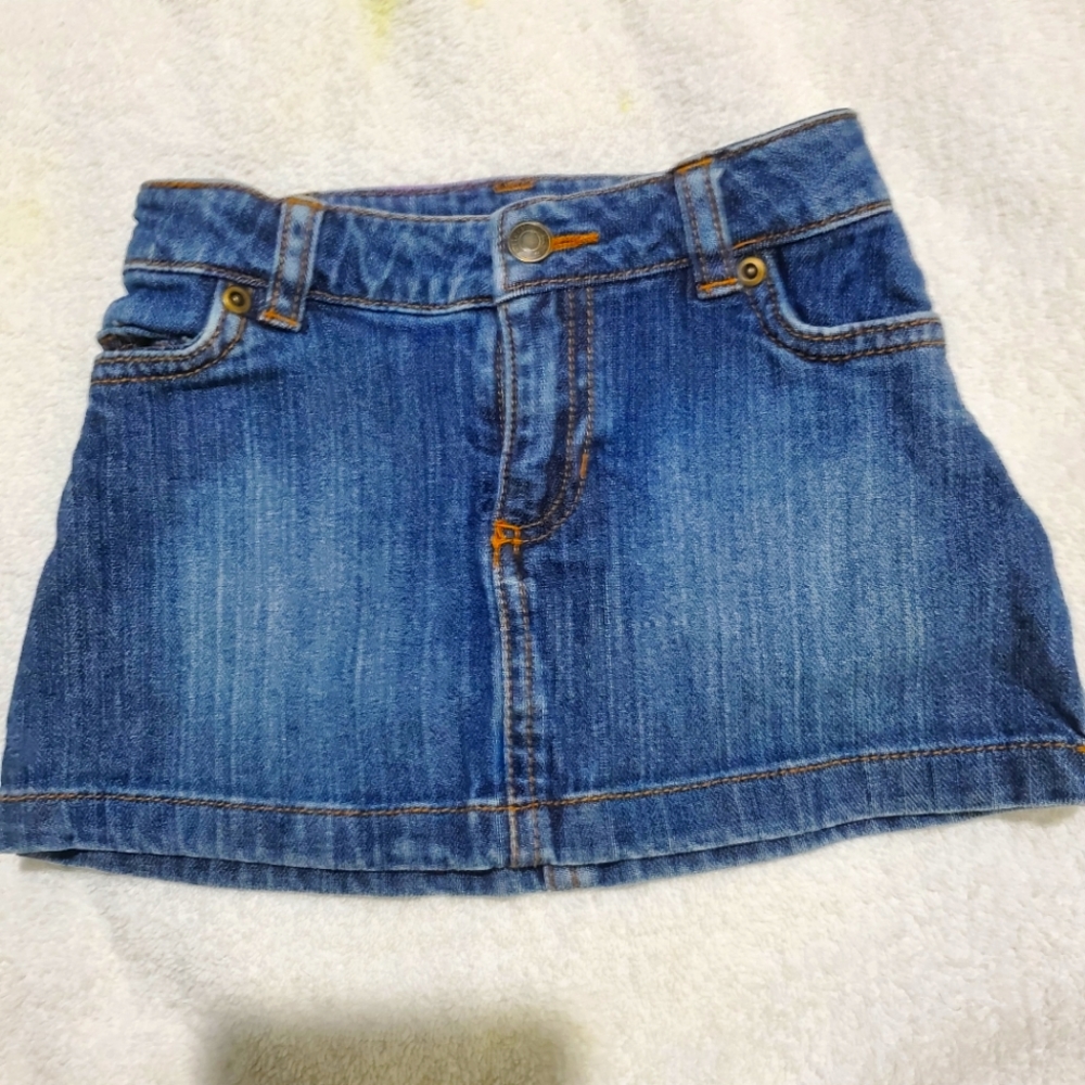 Carter's Baby Girl Denim Mini Skirt Sz 24 months